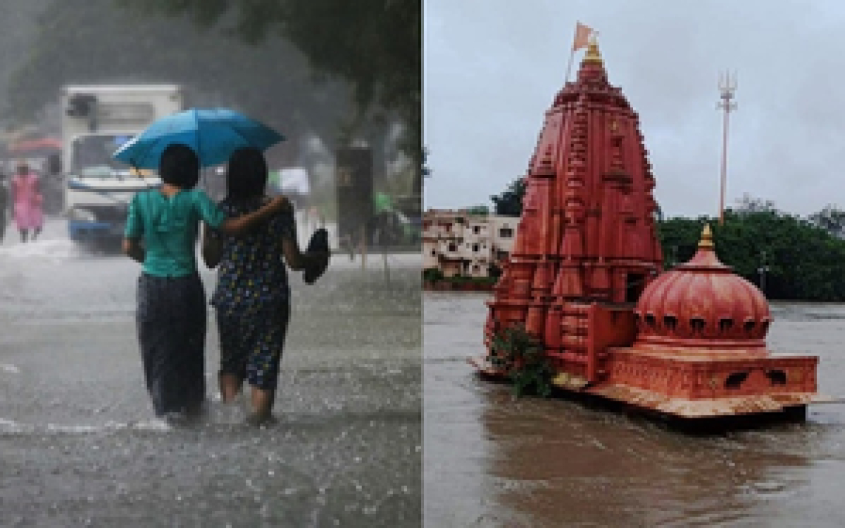 मध्य प्रदेश में बारिश का दौर जारी, उज्जैन में मंदिरों तक पहुंचा पानी