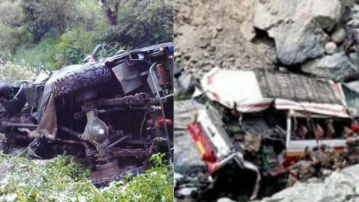 डोडा में सैन्य वाहन खाई में गिरा