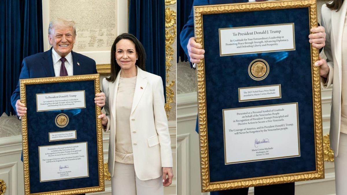 मारिया मचाडो ने अपना नोबेल ट्रंप को सौपा,आखिर क्यों