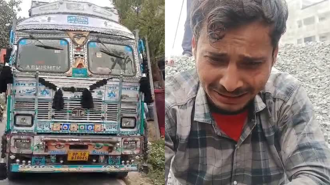 आजमगढ़ के लालगंज भीरा मार्ग पर ट्रक की चपेट में आकर बाइक सवार महिला की मौत