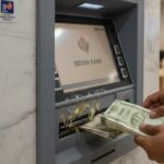 प्रयागराज में एटीएम ठगी का सीसीटीवी फुटेज, ठग फेविक्विक का इस्तेमाल कर रहे हैं।