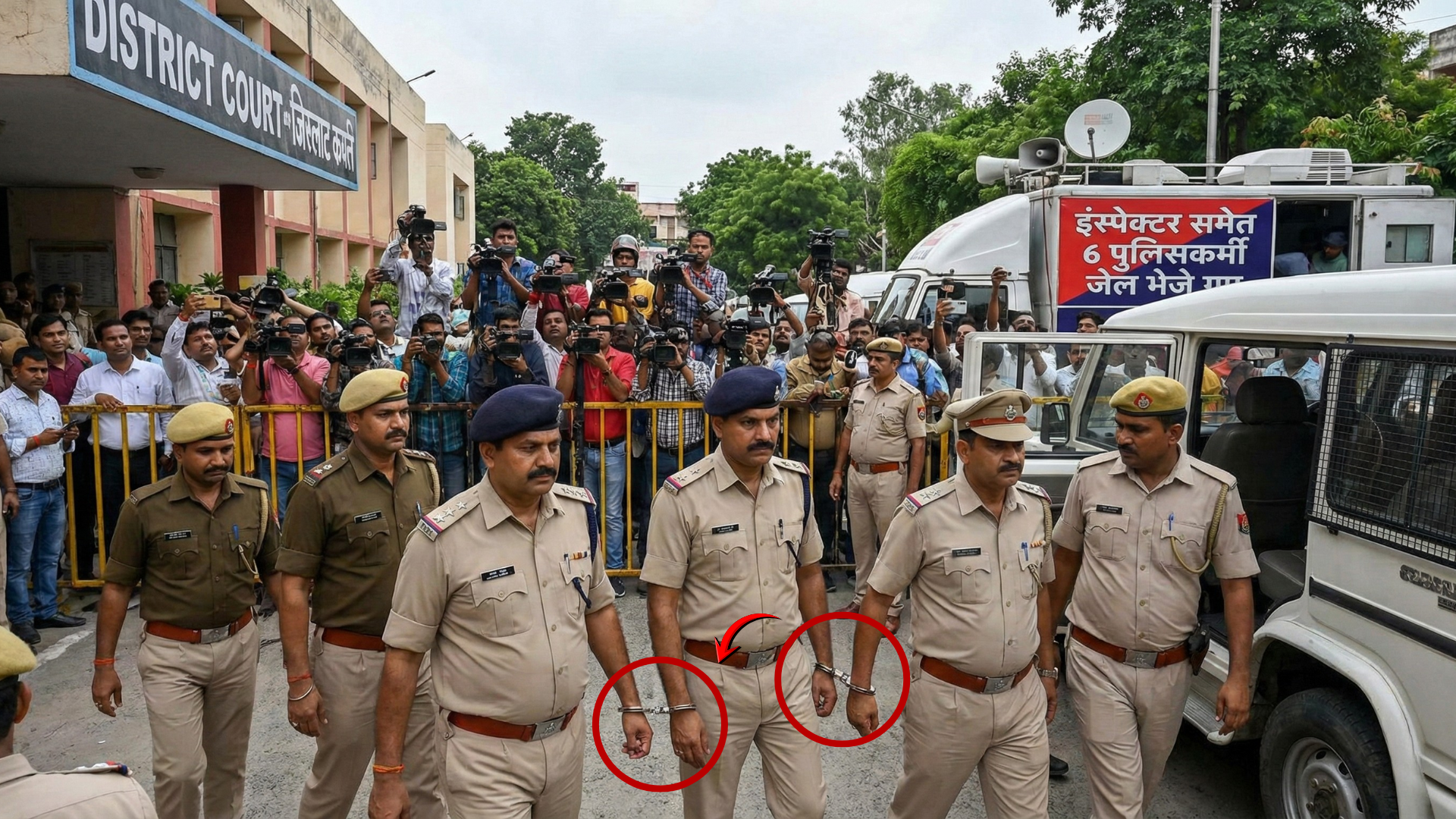 वाराणसी में रिश्वतखोरी के आरोप में गिरफ्तार पुलिसकर्मियों की फाइल फोटो और एंटी करप्शन टीम की कार्रवाई।