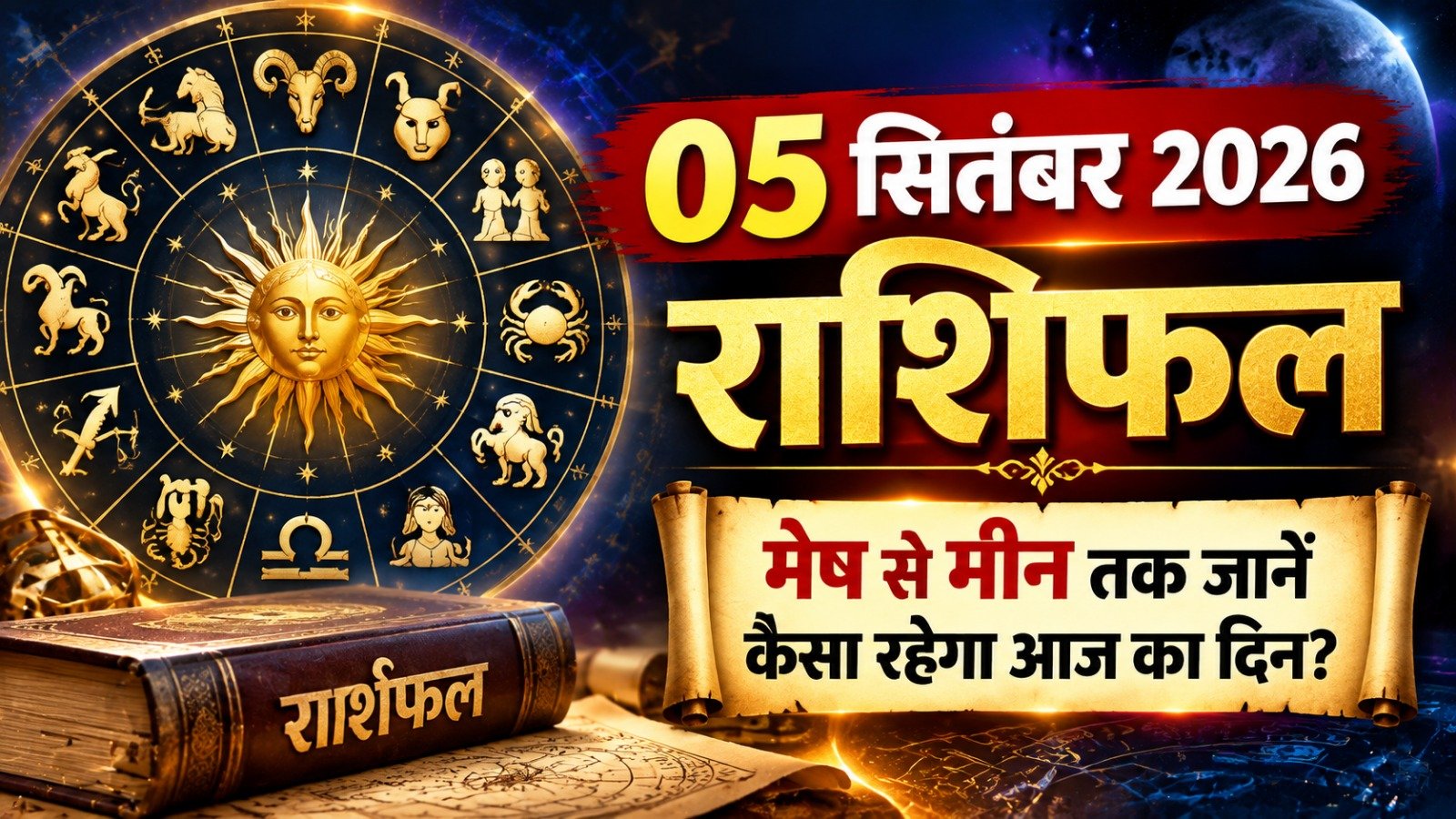 5 सितंबर 2026 राशिफल: मेष से मीन तक जानें कैसा रहेगा आज का दिन