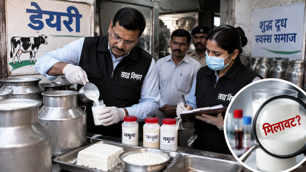 डेयरी पर खाद्य विभाग का छापा