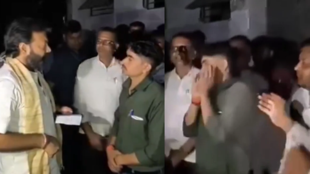 बीज गोदाम में बवाल, विधायक ने जड़े थप्पड़